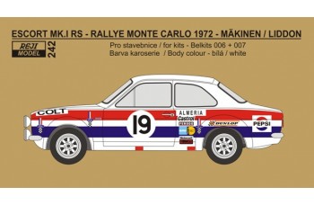 Decal+P/E parts – Ford Escort Mk.I - Rallye Monte Carlo 1972 - #19 Mäkinen /Liddon